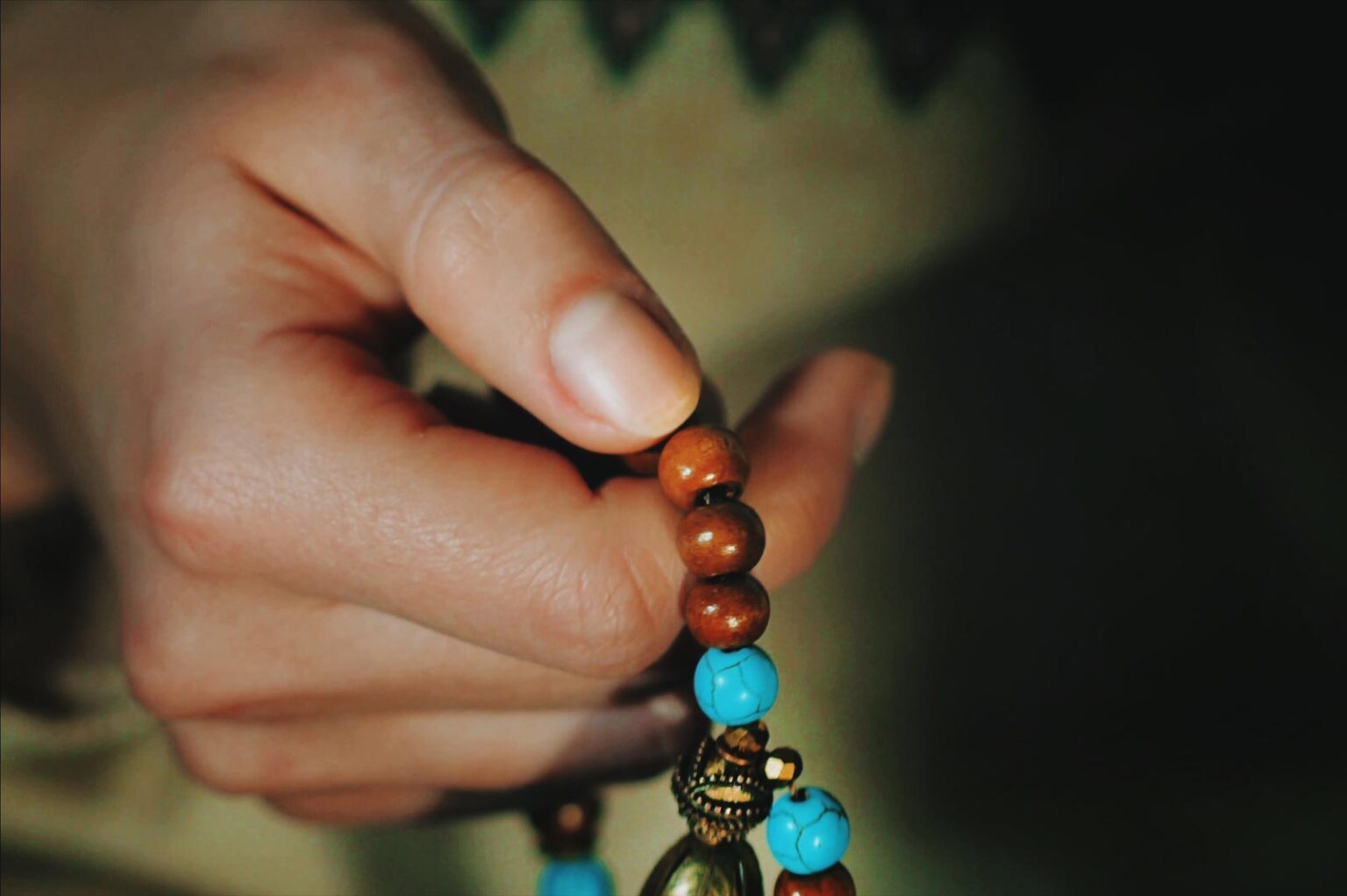 Chapelet avec 99 Perles de prière Musulmanes Allah Muhammad - Collier