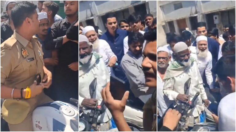 Tension à Lucknow : un agent de police accusé d'être entré avec des chaussures et d'avoir coupé le haut-parleur pendant les prières du vendredi