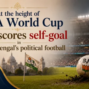 Au plus fort de la Coupe du Monde de la FIFA, le BJP marque un but dans le football politique du Bengale occidental