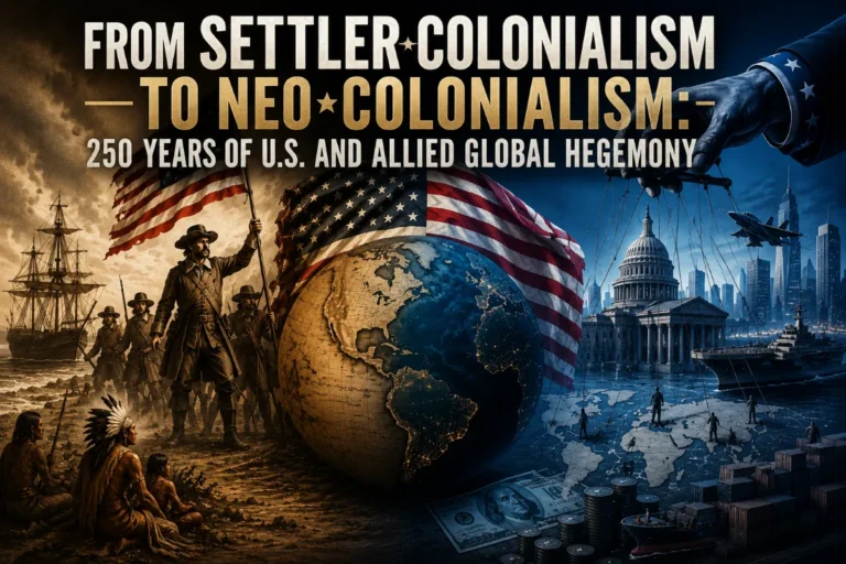 Du colonialisme de peuplement au néocolonialisme : 250 ans d’hégémonie mondiale des États-Unis et de leurs alliés
