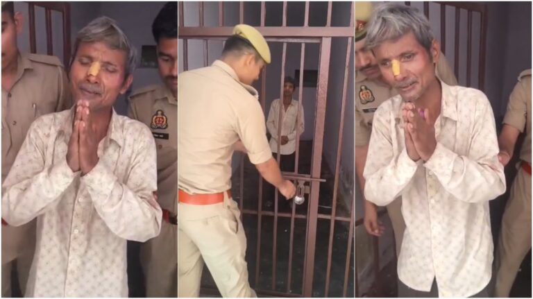 Rafiq, un homme d'Agra, met en lumière les routes pleines de nids-de-poule, détenu pour avoir traité CM Yogi de « takla »